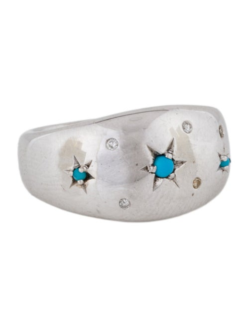 Adina Reyter Blue Stone & Diamond Celestial Dome Band