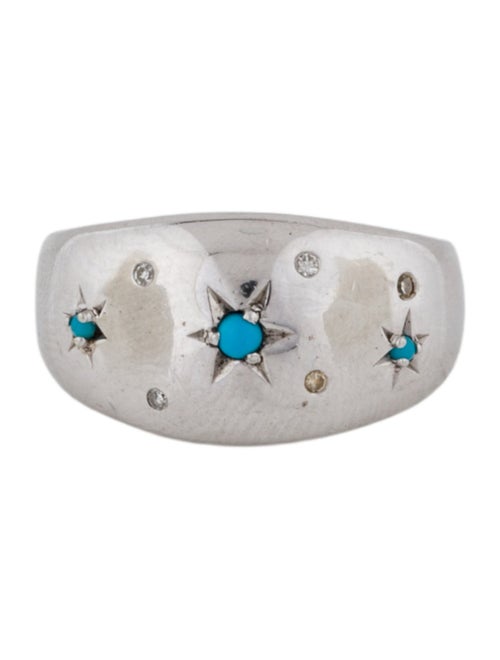Adina Reyter Blue Stone & Diamond Celestial Dome Band