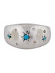 Adina Reyter Blue Stone & Diamond Celestial Dome Band