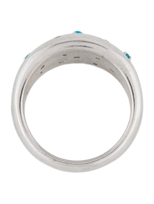 Adina Reyter Blue Stone & Diamond Celestial Dome Band