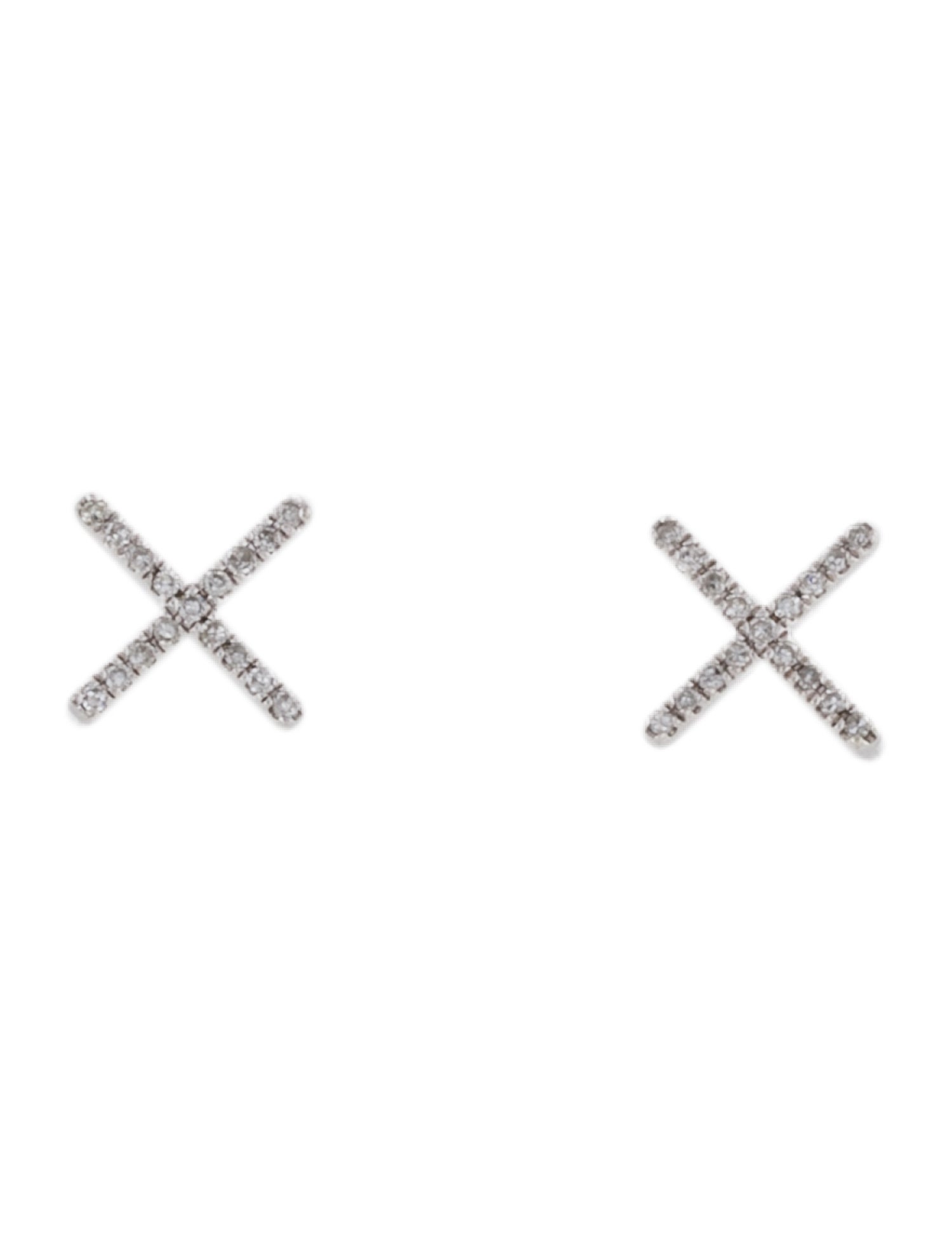 Adina Reyter Diamond X Stud Earrings