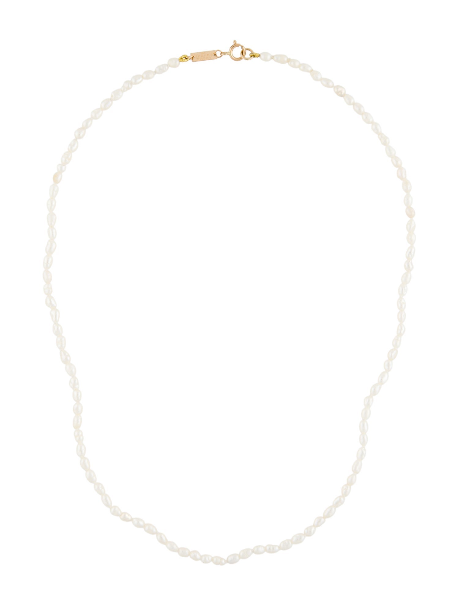 Adina Reyter 14k Tiny Seed Pearl Necklace