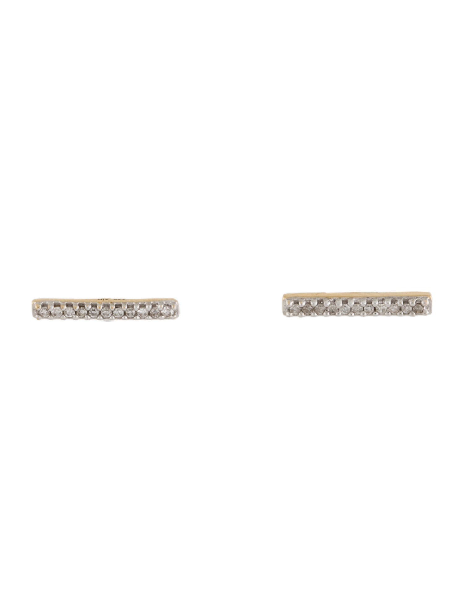 Adina Reyter 14K Diamond Bar Stud Earrings