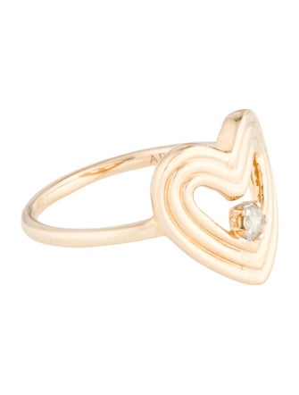 Adina Reyter 14K Diamond Groovy Heart Ring