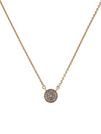 Adina Reyter 14K Diamond Pavé Disc Pendant Necklace