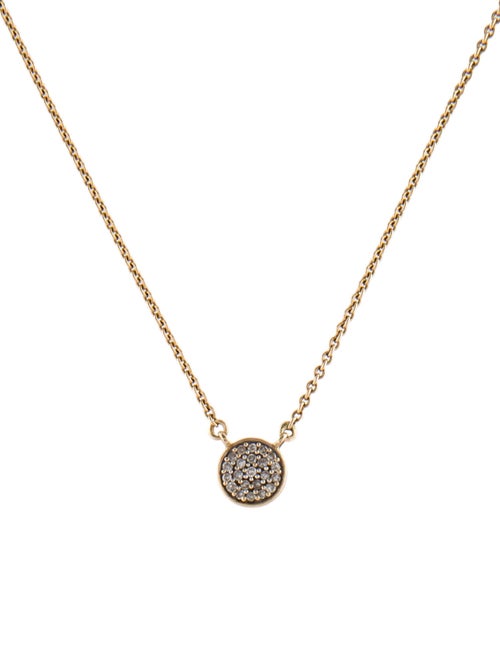 Adina Reyter 14K Diamond Pavé Disc Pendant Necklace