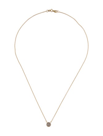 Adina Reyter 14K Diamond Pavé Disc Pendant Necklace