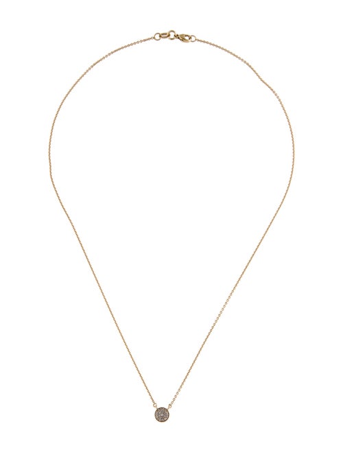 Adina Reyter 14K Diamond Pavé Disc Pendant Necklace