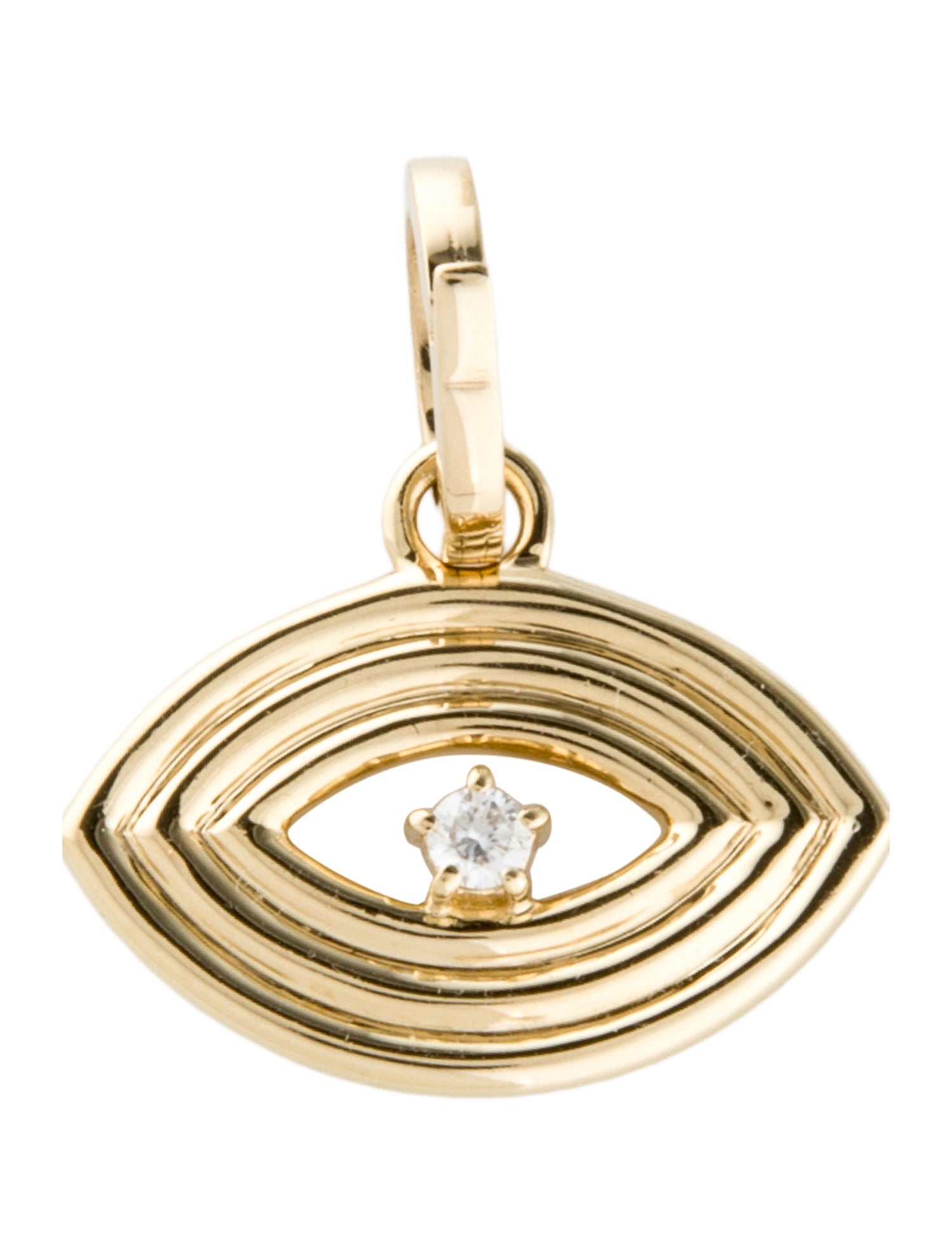 Adina Reyter 14K Diamond Groovy Evil Eye Hinged Charm
