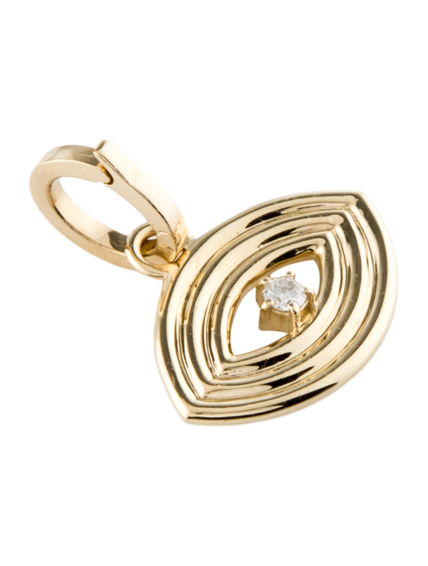 Adina Reyter 14K Diamond Groovy Evil Eye Hinged Charm