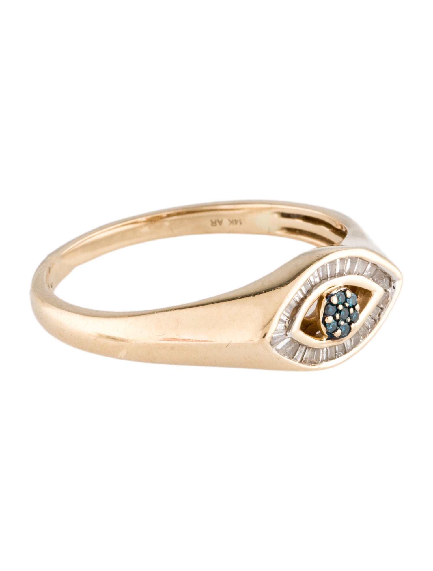 Adina Reyter 14K Diamond Evil Eye Signet Ring