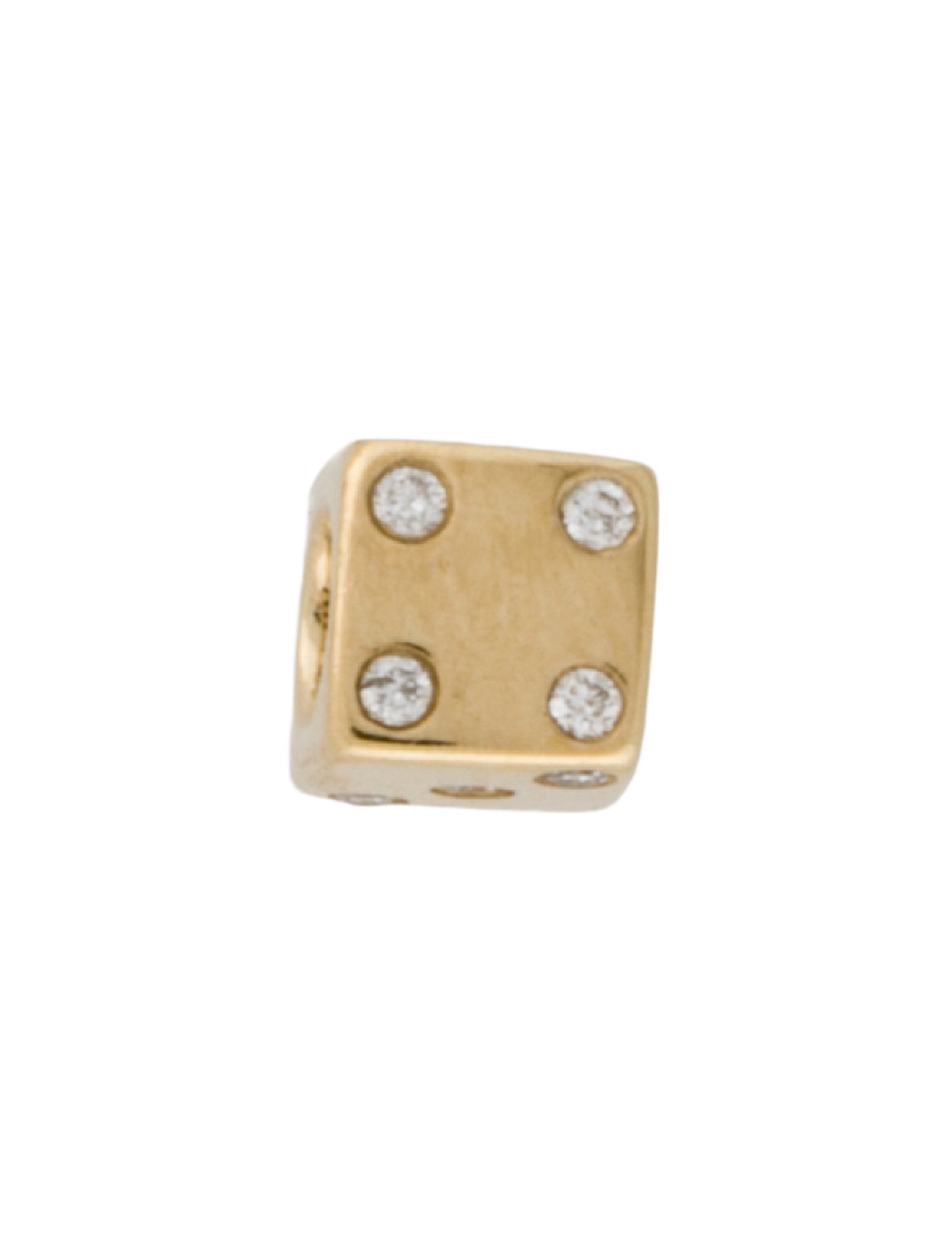 Adina Reyter 14K Diamond Dice Mini Charm
