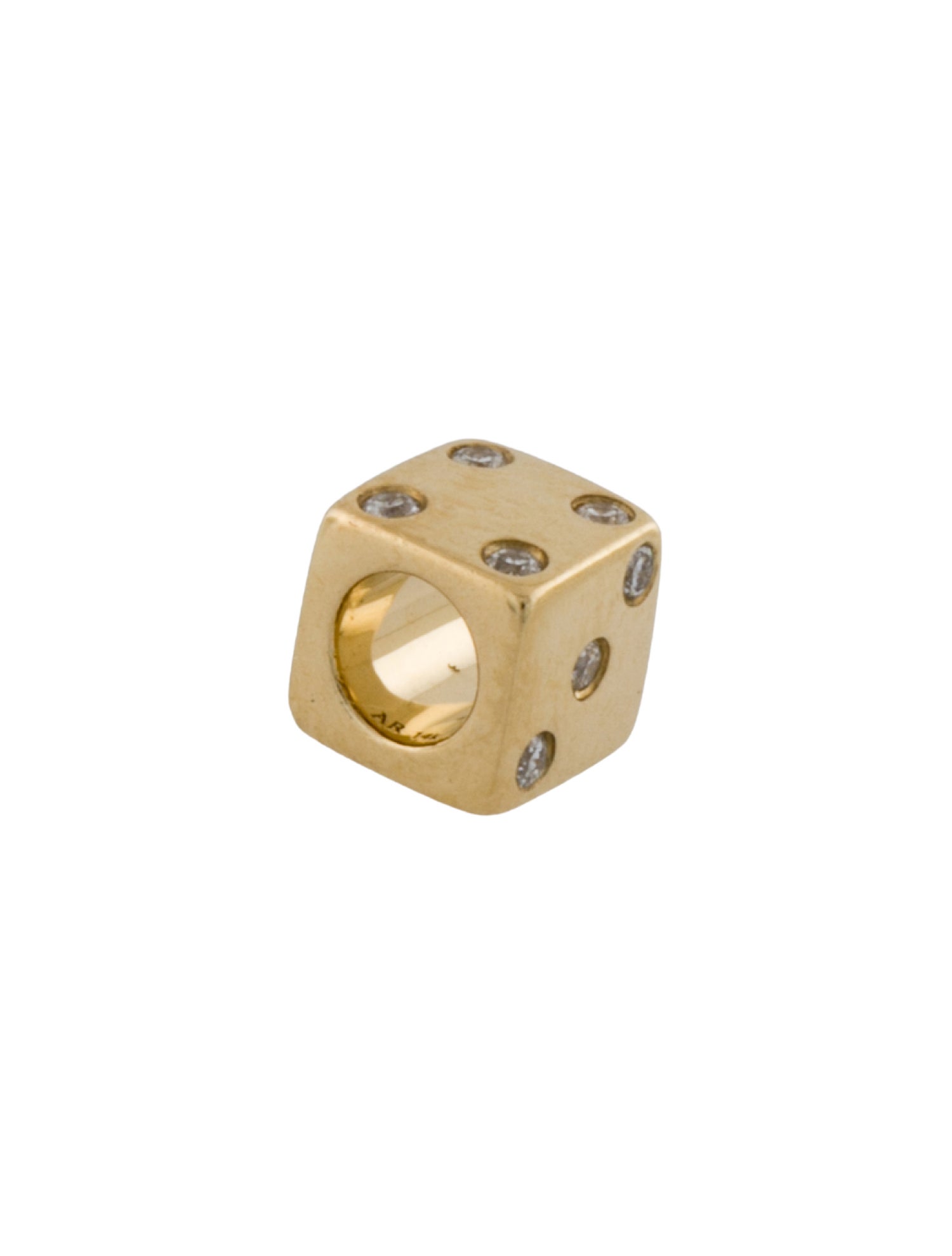 Adina Reyter 14K Diamond Dice Mini Charm