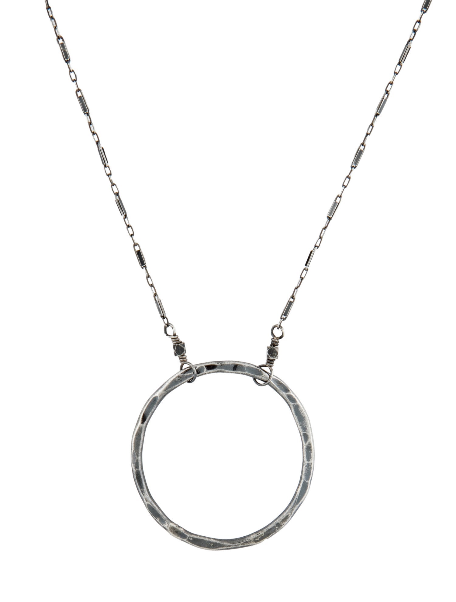 Adina Reyter Hammered Circle Pendant Necklace