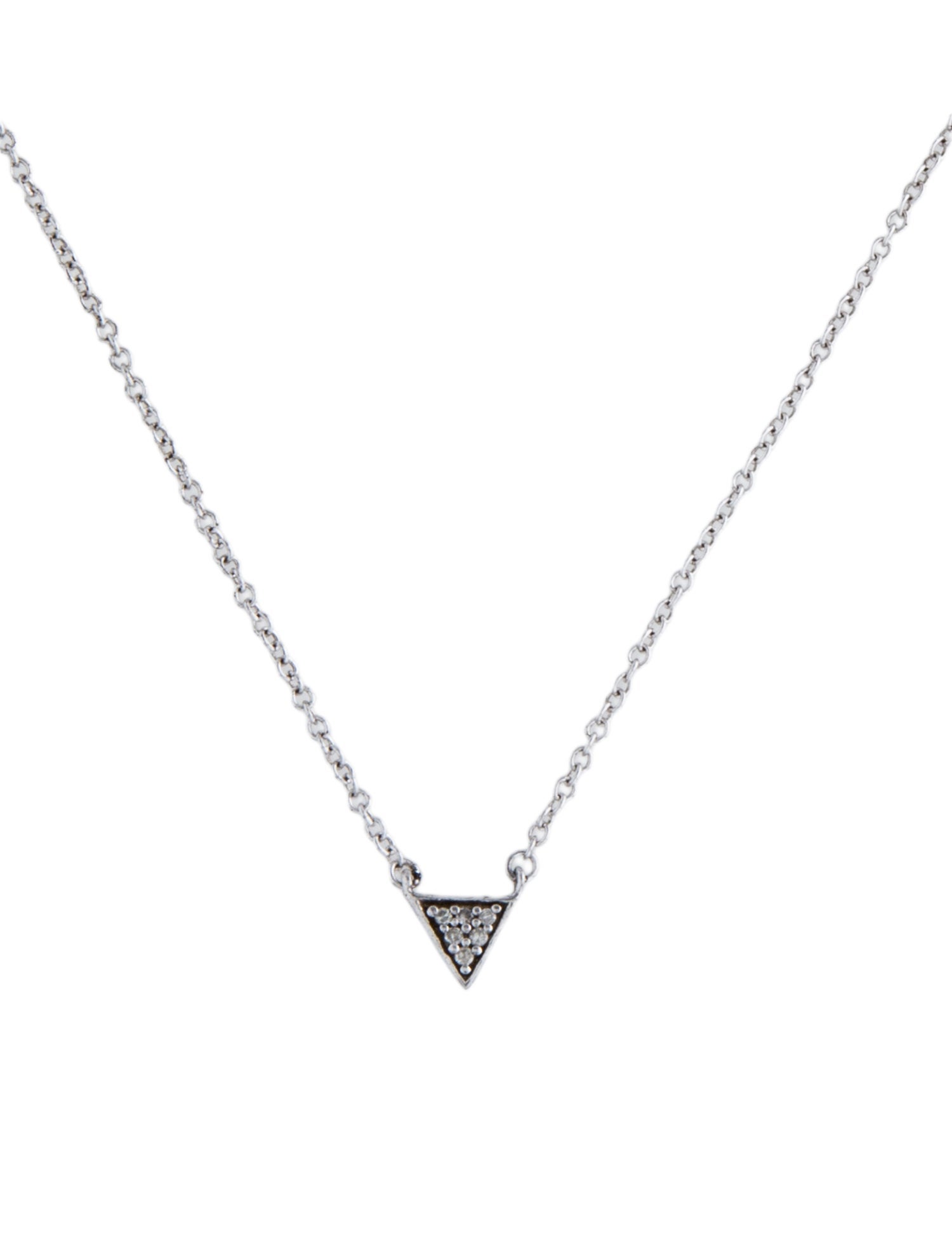 Adina Reyter Diamond Triangle Pendant Necklace