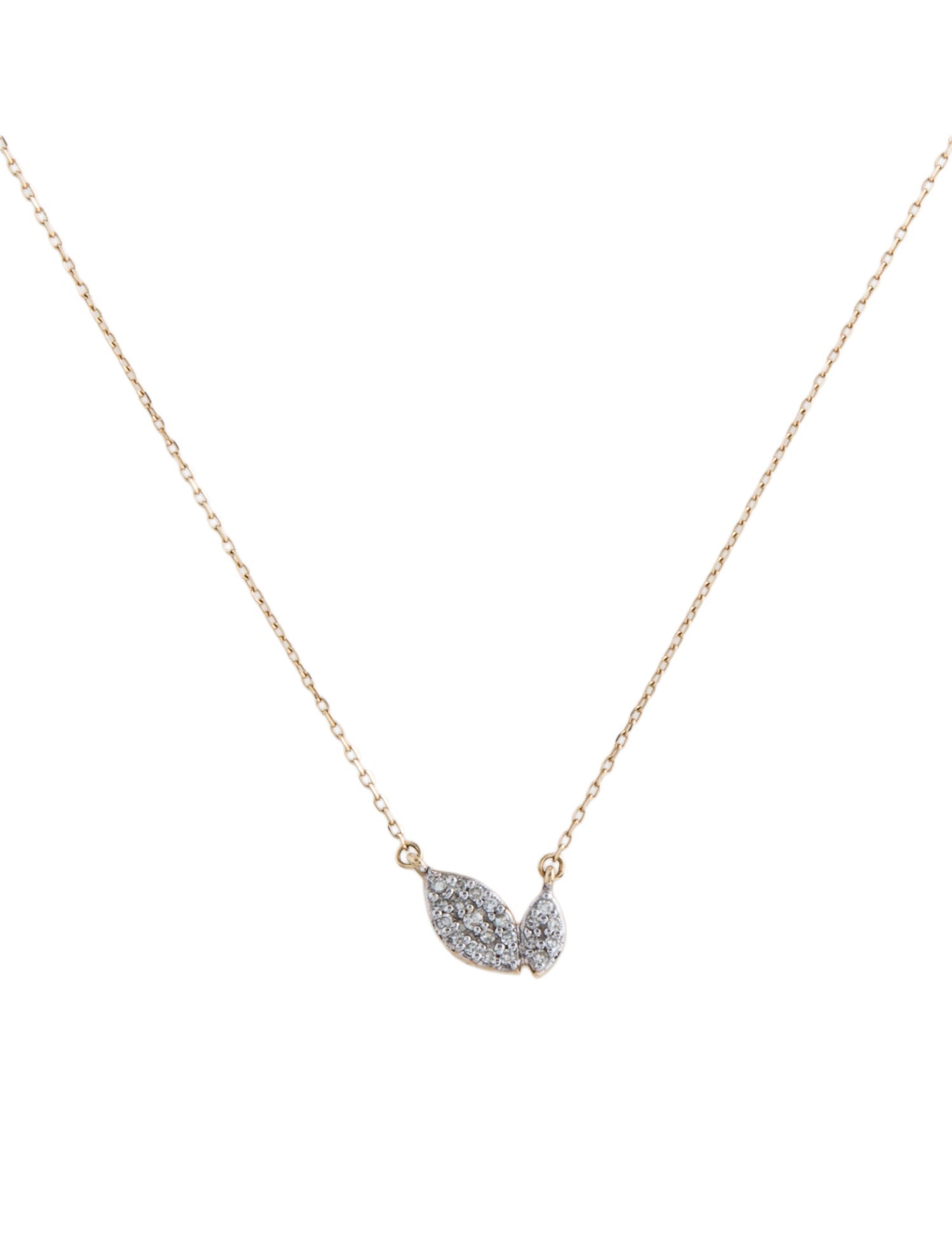 Adina Reyter 14K Diamond Leaf Pendant