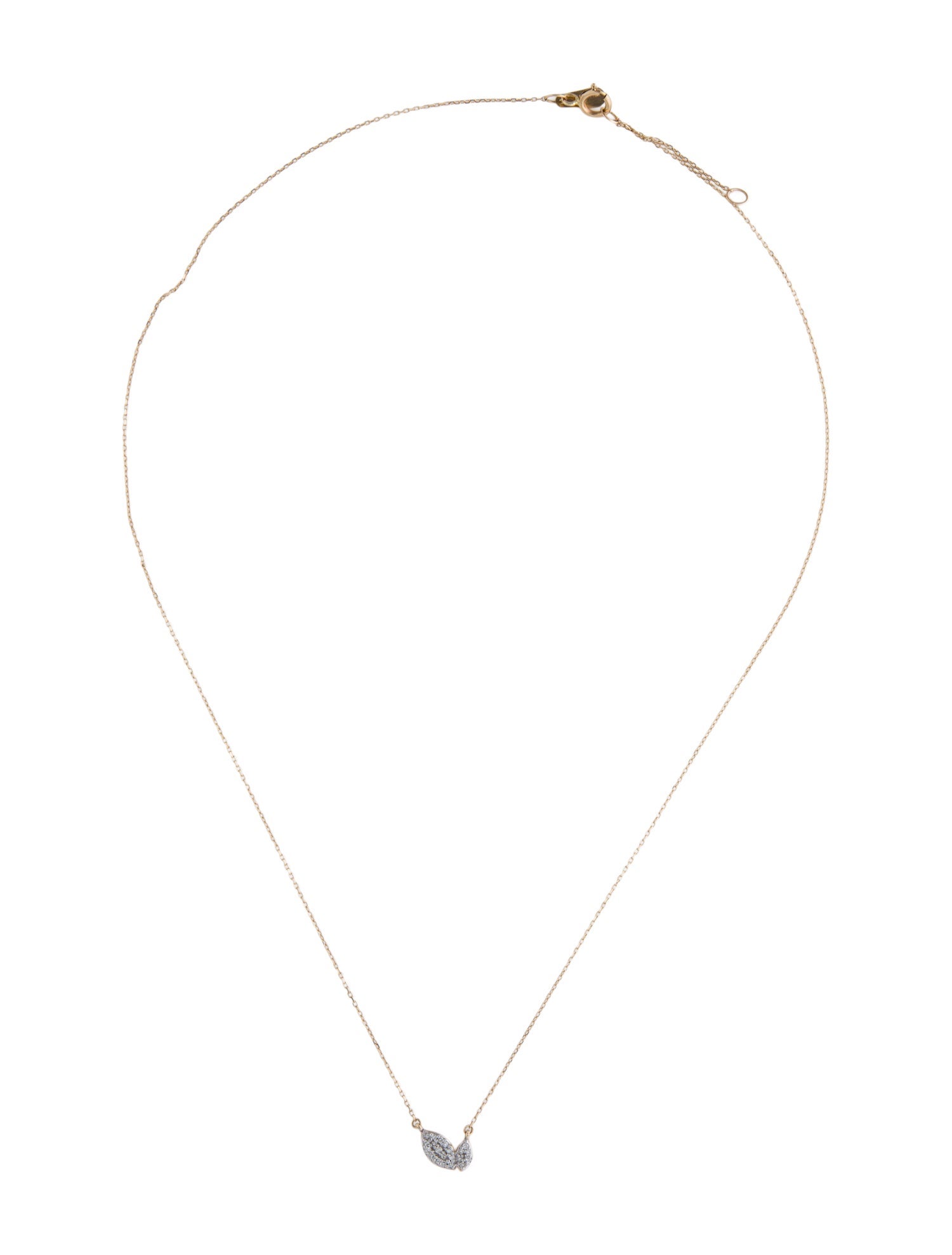 Adina Reyter 14K Diamond Leaf Pendant