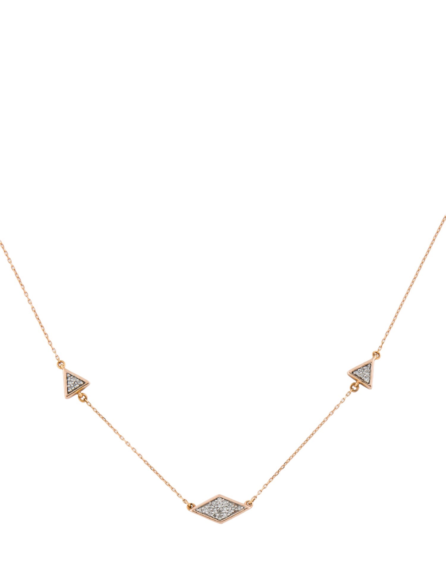 Adina Reyter 14K Diamond Station Necklace