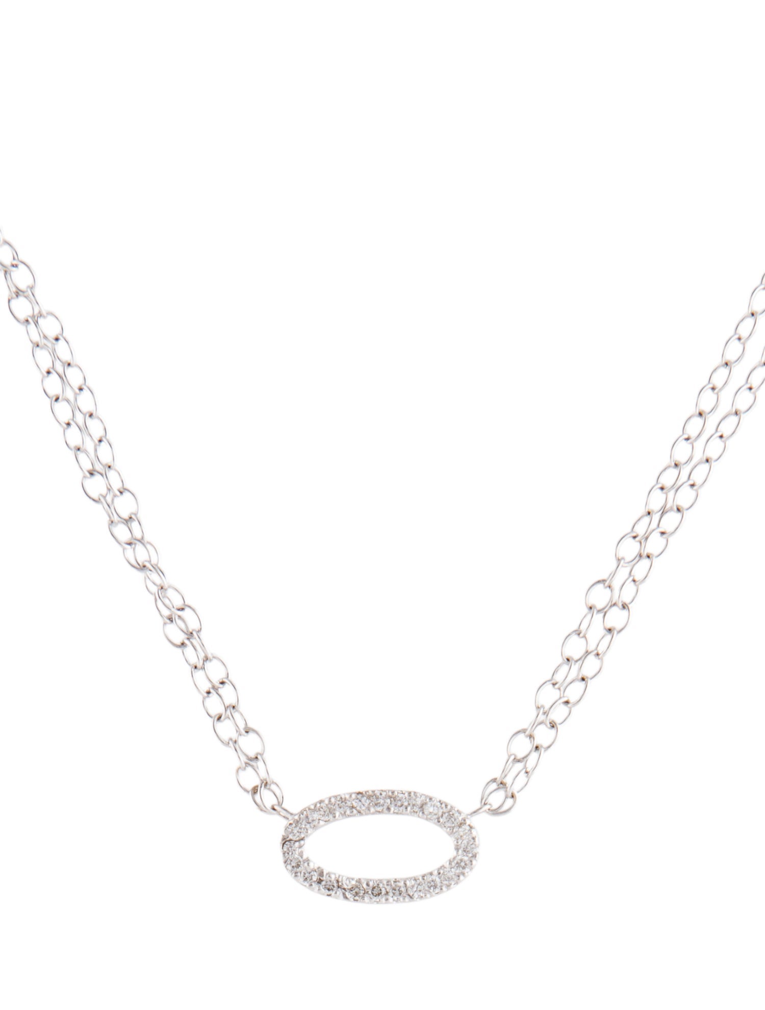 Adina Reyter 14K Diamond Pavé Double Chain Pendant Necklace