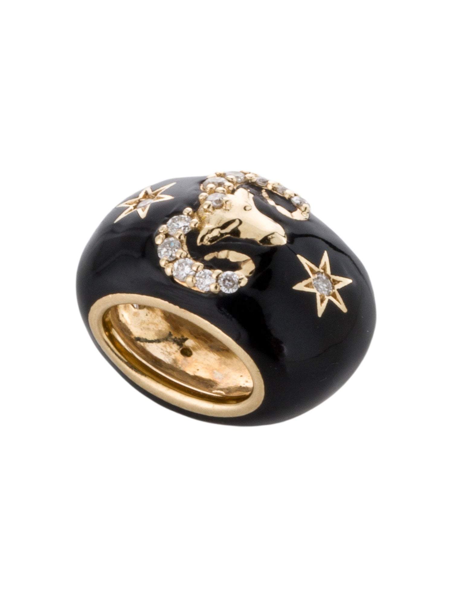 Adina Reyter 14K Ceramic & Diamond Aries Big Bead Pendant