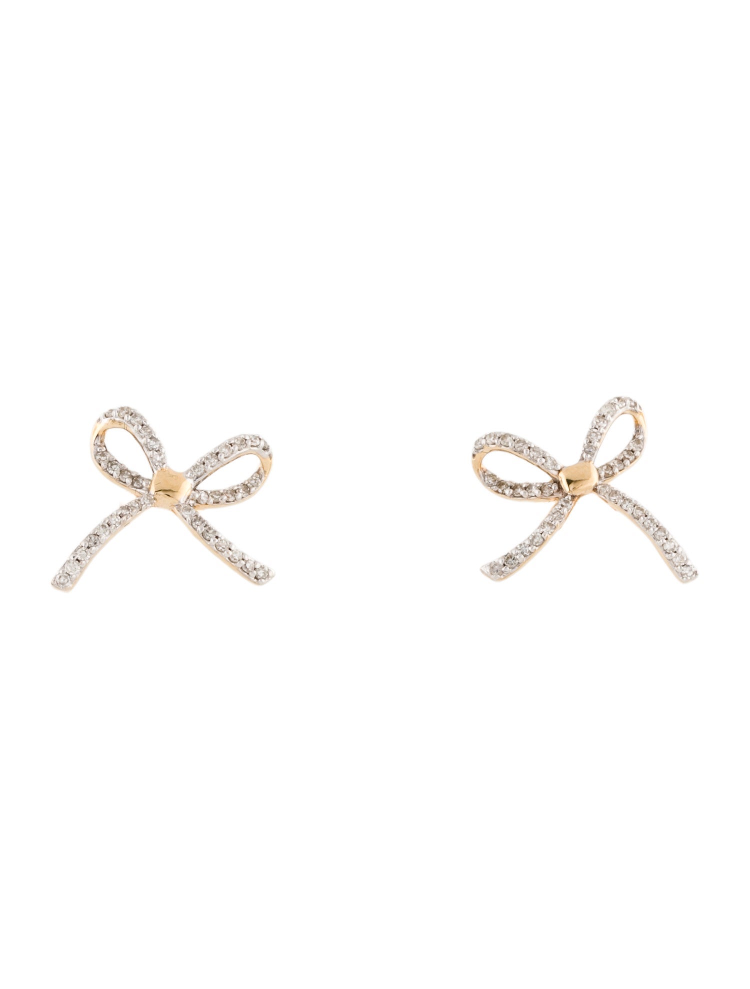 Adina Reyter 14K Diamond Bow Stud Earrings