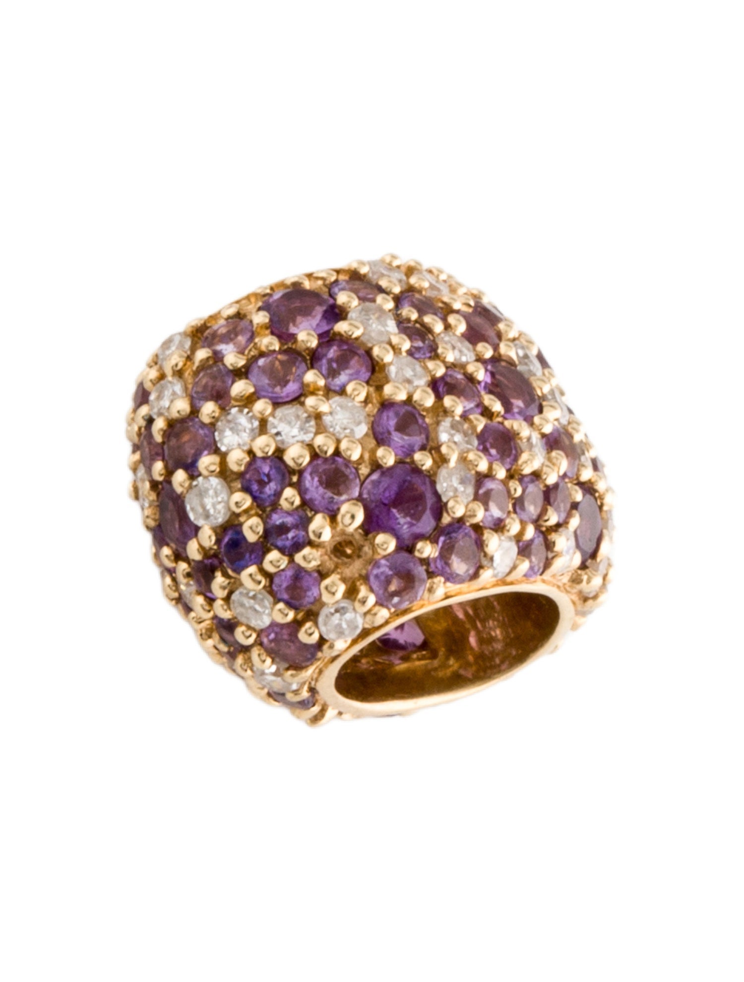 Adina Reyter 14K Diamond & Amethyst Bead Pendant