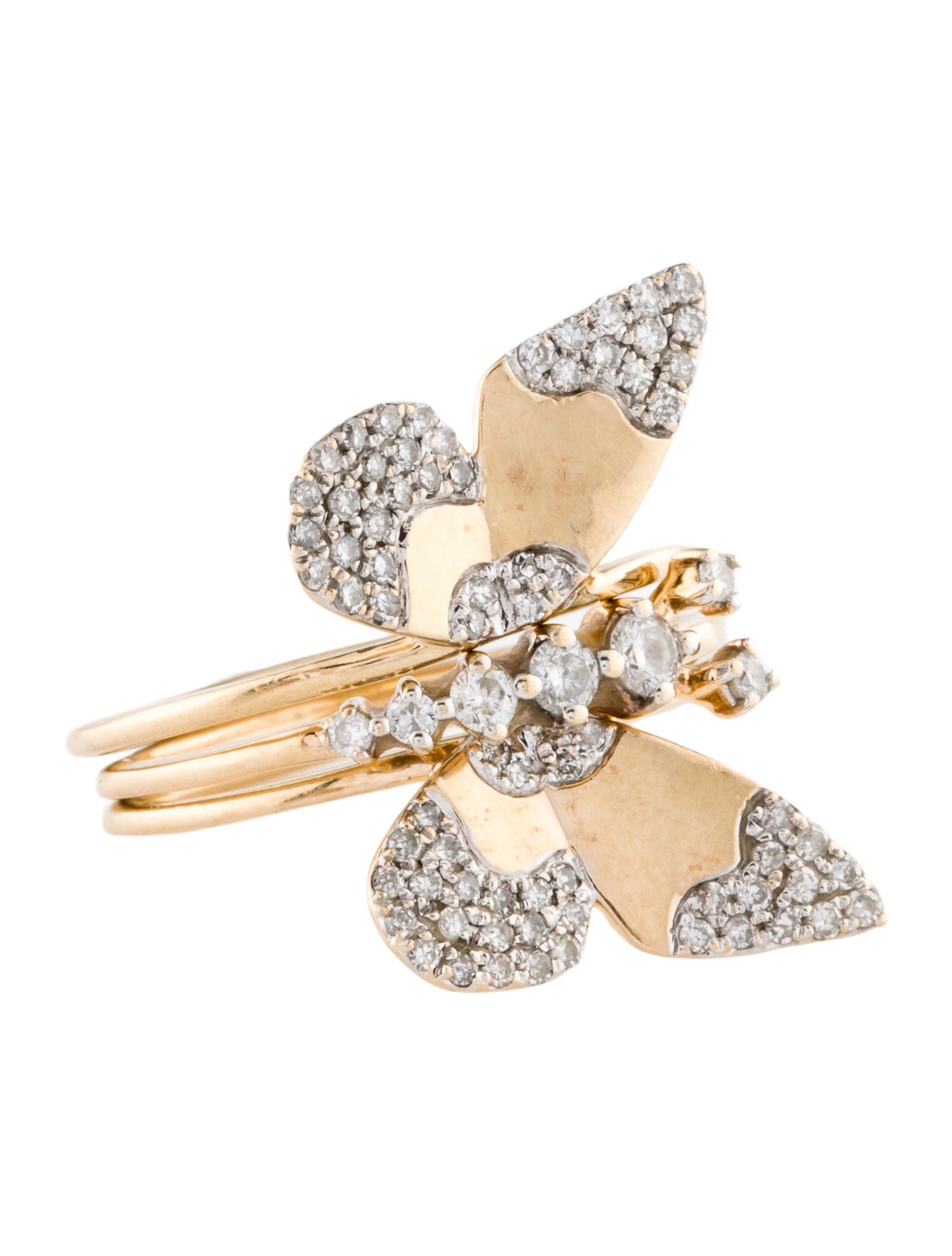 Adina Reyter 14K Diamond Enchanted Butterfly Ring Set