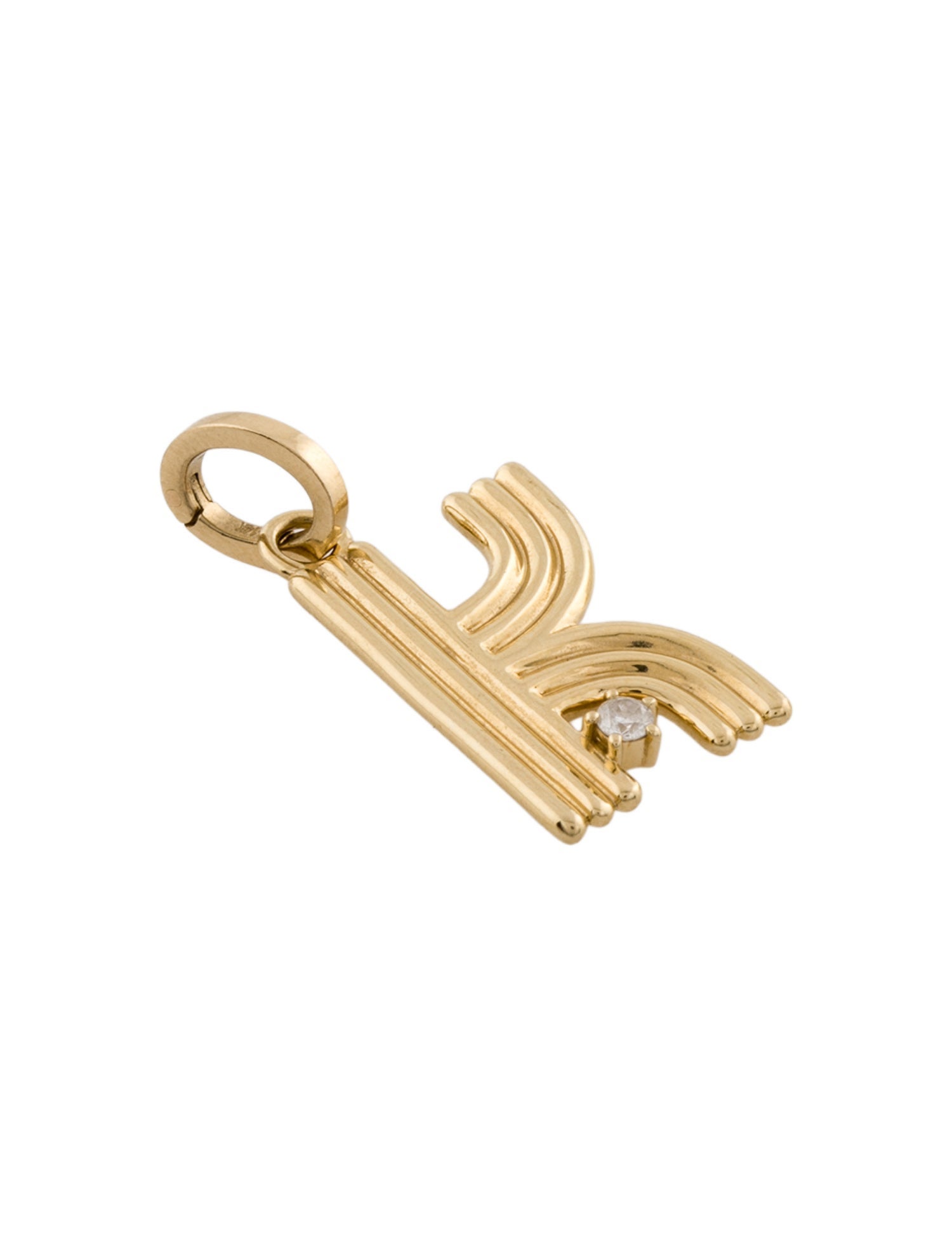 Adina Reyter 14K Groovy 'K' Initial Pendant