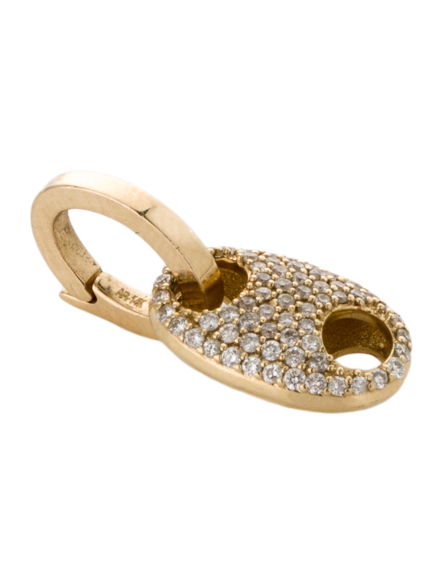 Adina Reyter 14K Pavé Diamond Mariner Link Charm Pendant
