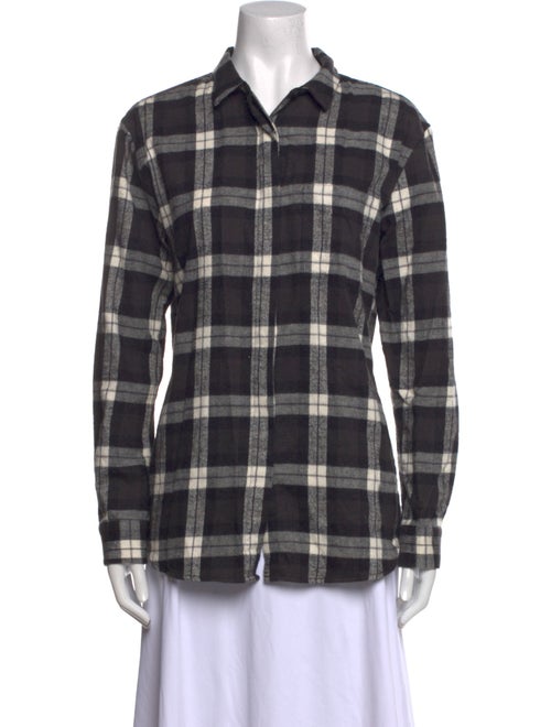 Levi's Made & Crafted Plaid Print Long Sleeve Button-Up Top