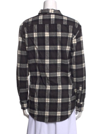 Levi's Made & Crafted Plaid Print Long Sleeve Button-Up Top