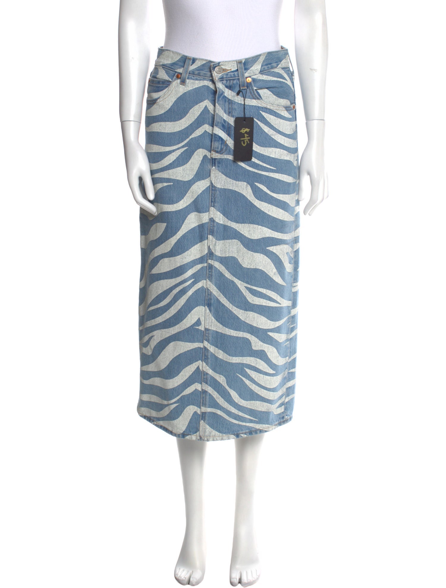 Levi's Made & Crafted Striped Midi Length Skirt