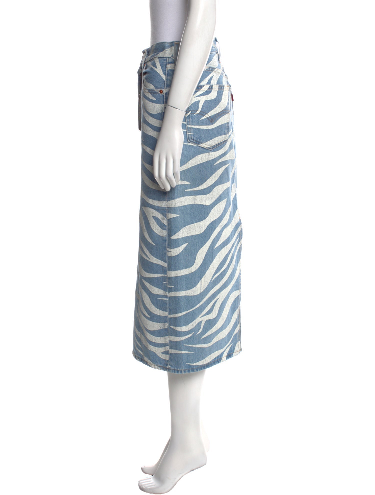 Levi's Made & Crafted Striped Midi Length Skirt