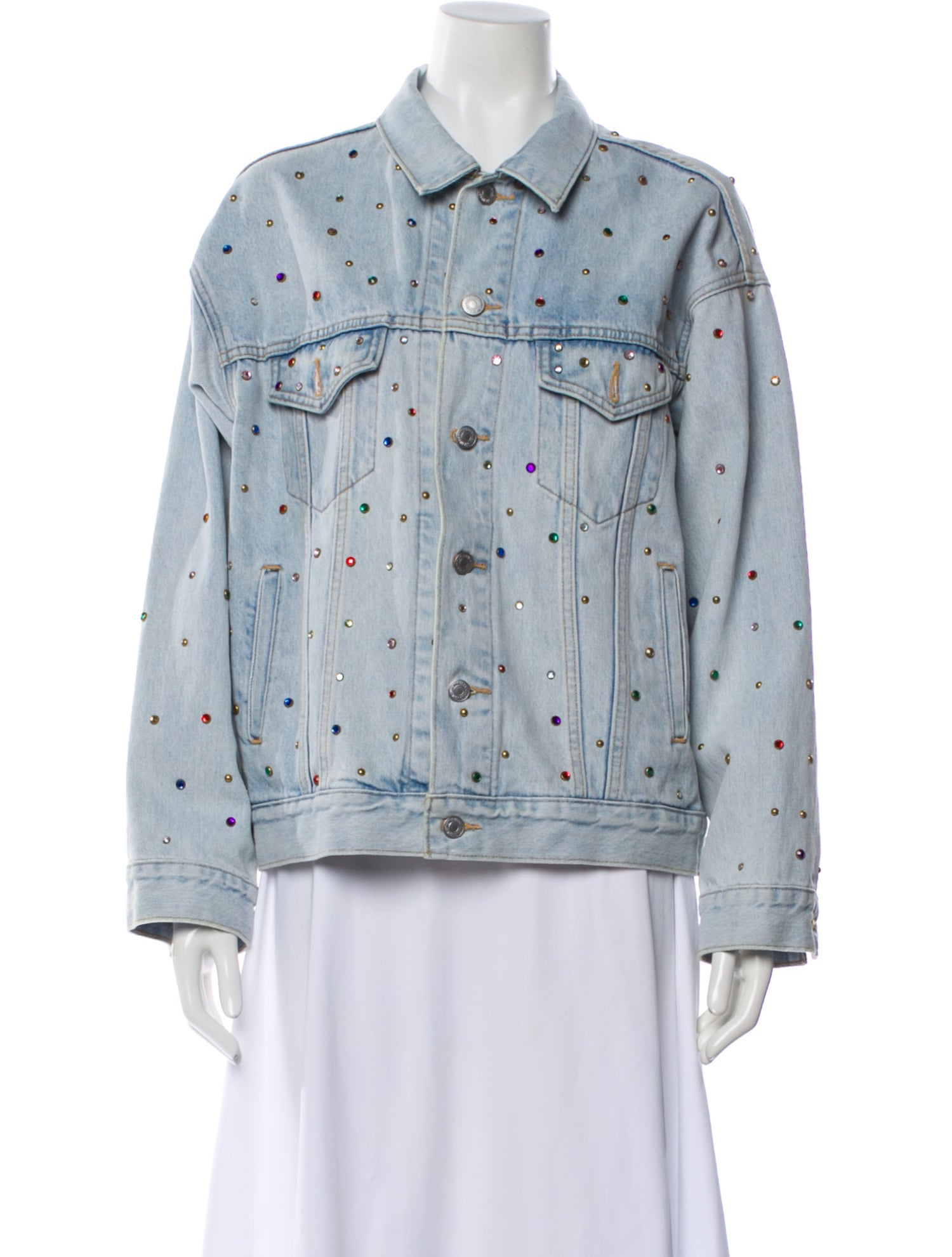 Levi's Made & Crafted Polka Dot Print Denim Jacket