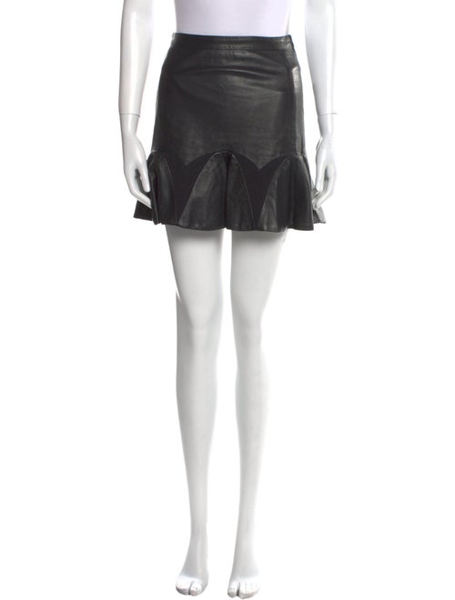 La Pina Leather Mini Skirt