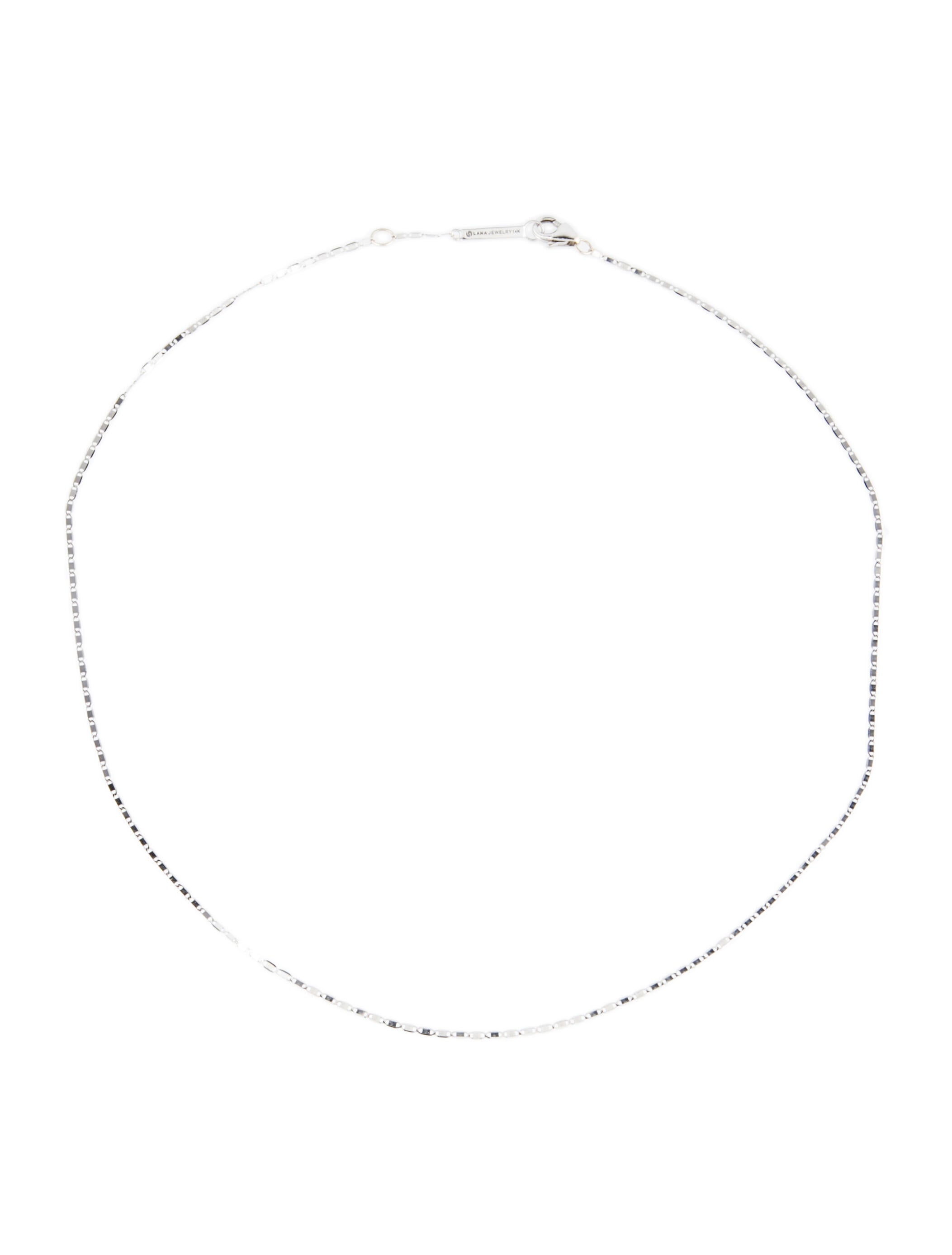 Lana Jewelry 14K Blake Chain Choker 14K White Gold Choker, Necklaces