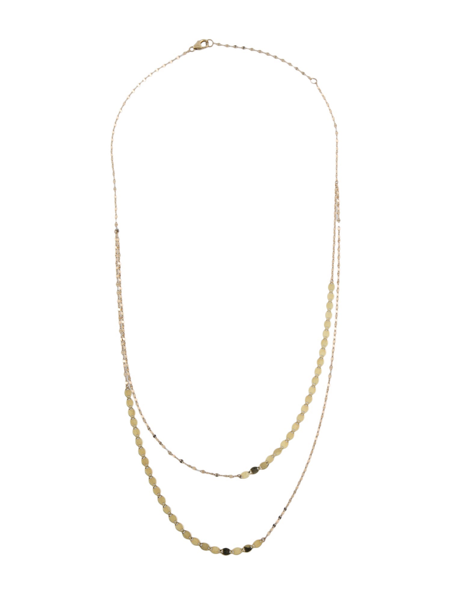 Lana Jewelry 14K Double Strand Necklace 14K Yellow Gold Chain