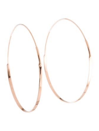 Lana Jewelry 14K Large Flat Magic Hoop Earrings