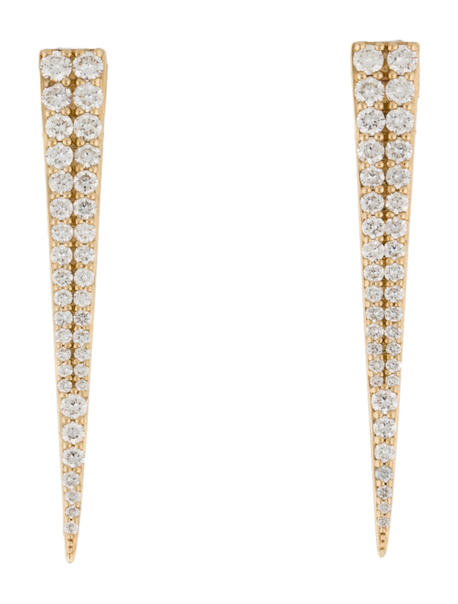 Lana Jewelry 14K Diamond Triangle Earrings