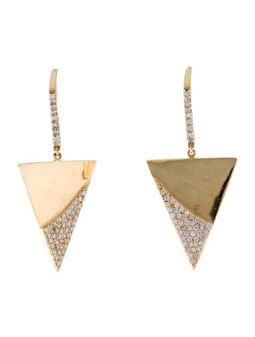 Lana Jewelry 14K Diamond Triangle Drop Earrings