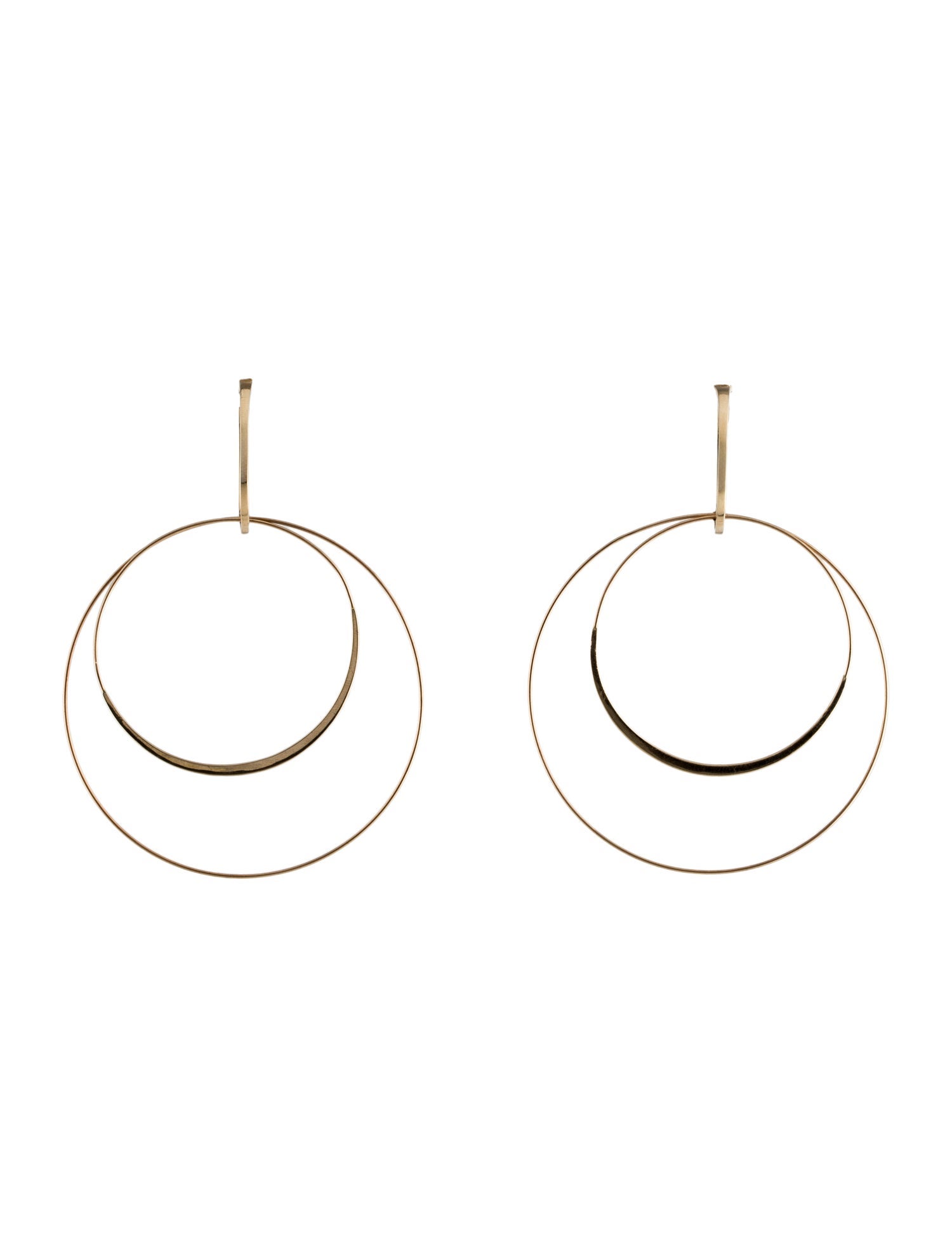 Lana Jewelry 14K Three Circle Hoop Earrings