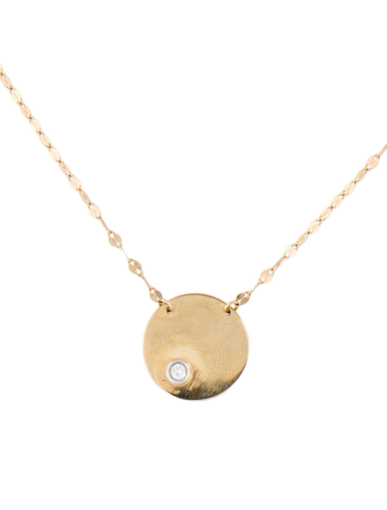 Lana Jewelry 14K Diamond Circle Pendant Necklace