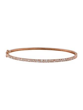 Lana Jewelry 14K Diamond Hinged Bangle