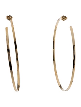 Lana Jewelry 14K Large Sunrise Hoop Earrings