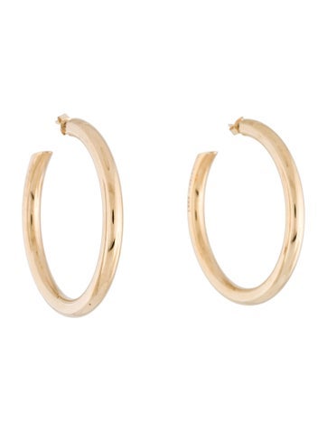 Lana Jewelry Hoop 14K Edge Hollow Earrings