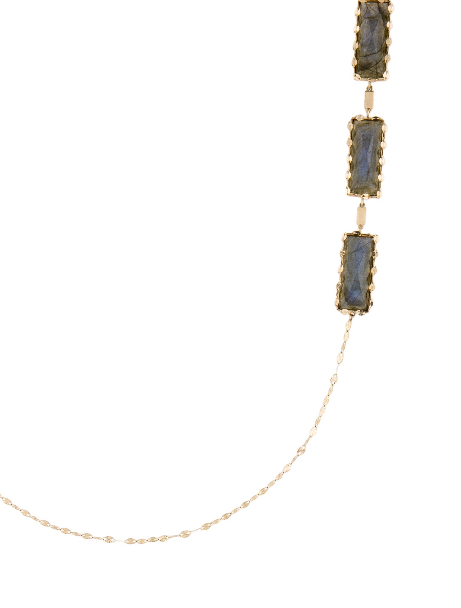 Lana Jewelry 14K Labradorite Station Necklace