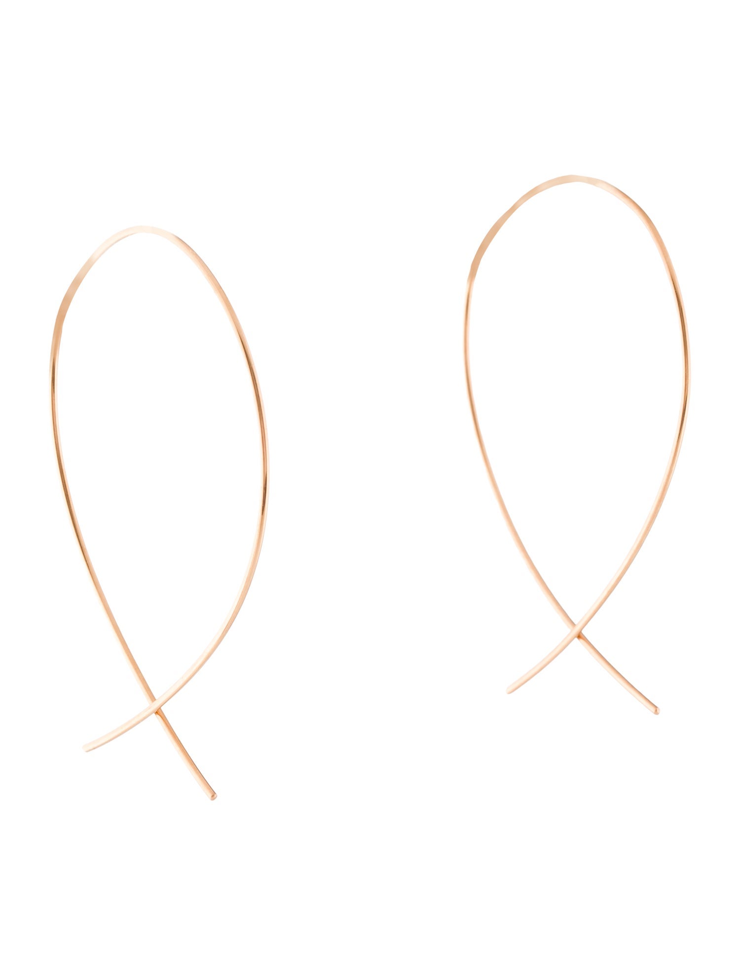 Lana Jewelry 14K Small Upside Down Hoop Earrings