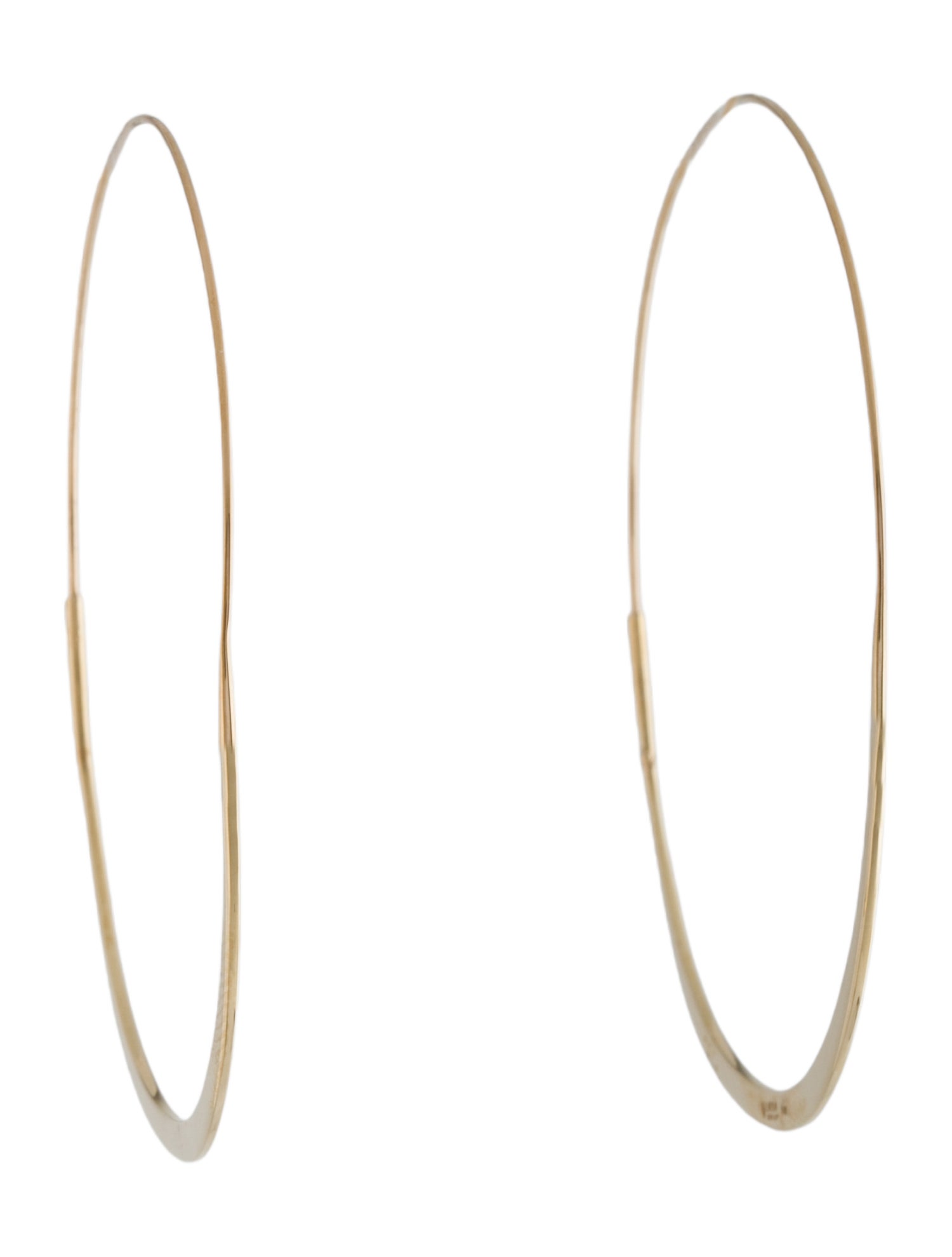 Lana Jewelry 14K Flat Hoop Earrings