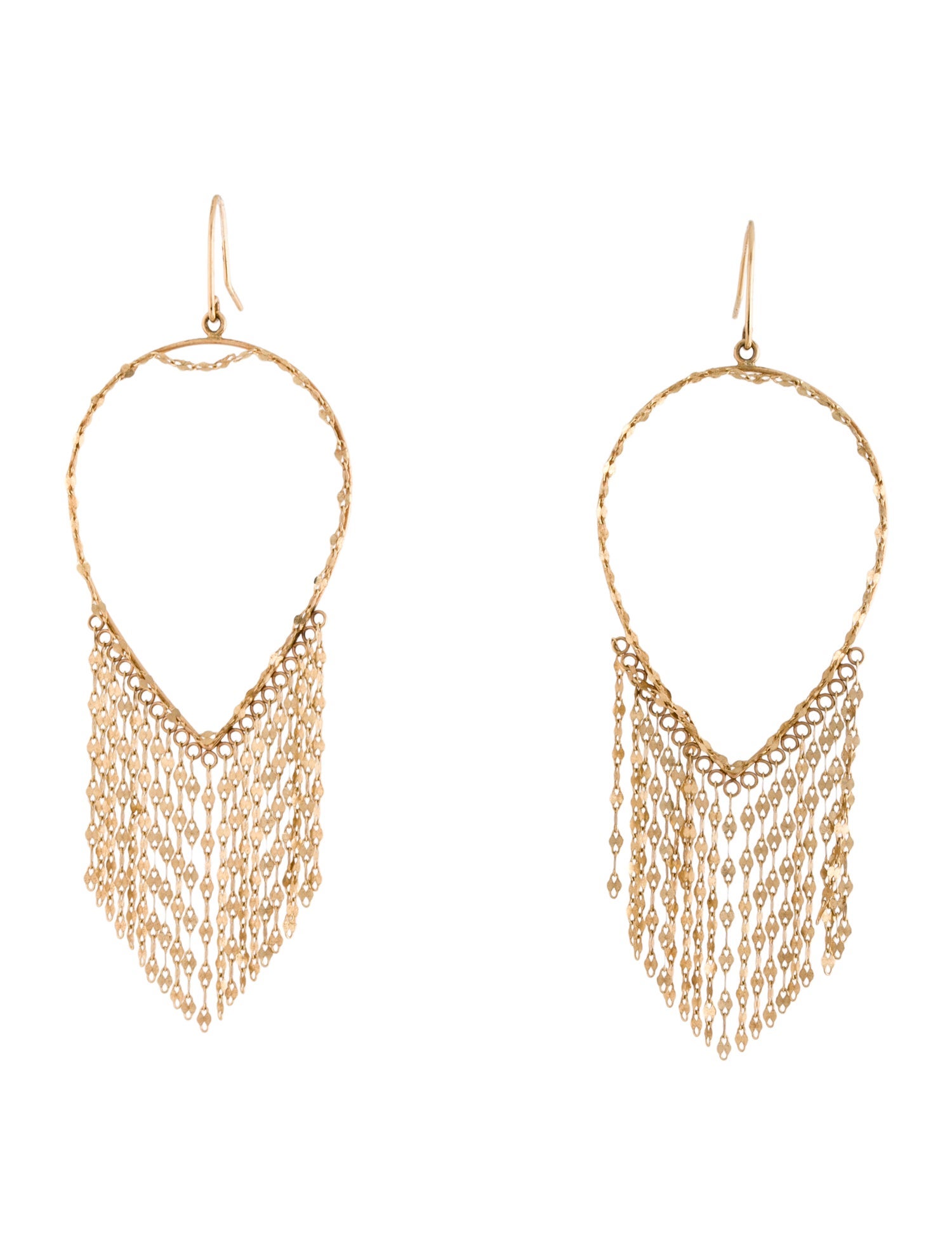 Lana Jewelry 14K Blake Fringe Chandelier Earrings