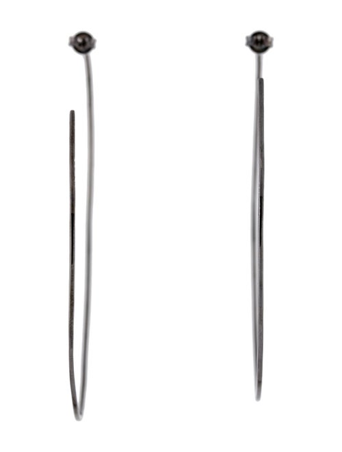 Lana Jewelry 14K Diamond Mega Thin Inside-Out Hoop Earrings